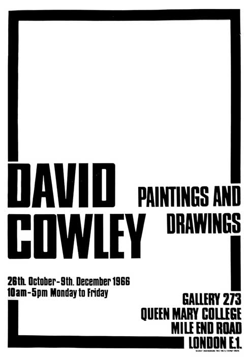 David Cowley, Recent Paintings and Drawings